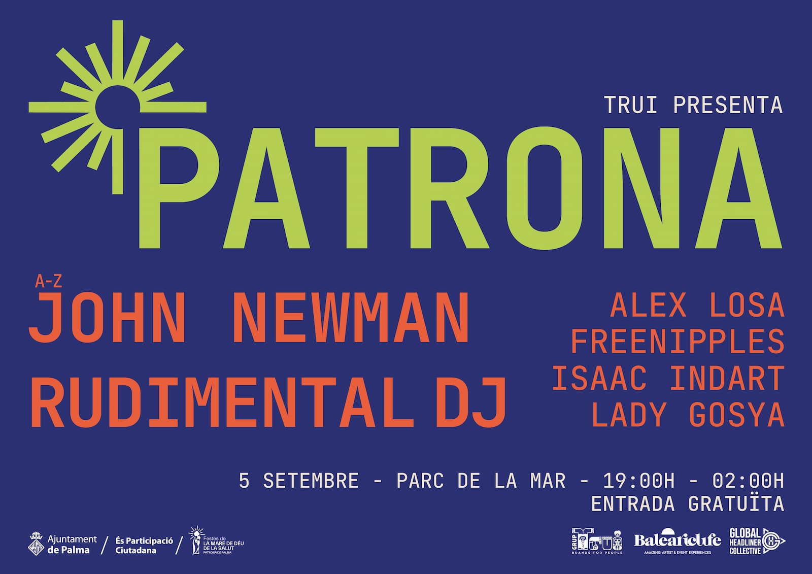 PATRONA 2026 | John Newman y Rudimental DJ llegan a Palma